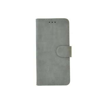 Samsung Galaxy A10s Hoes Wallet Book Case Grijs hoesje PU Leder Pearlycase