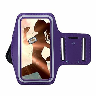 Oppo Reno 3 hoes Sportarmband Hardloopband hoesje Paars Pearlycase