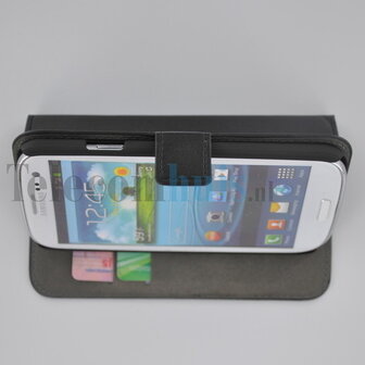 Samsung,galaxy,s3,neo,book,style,wallet,case,zwart