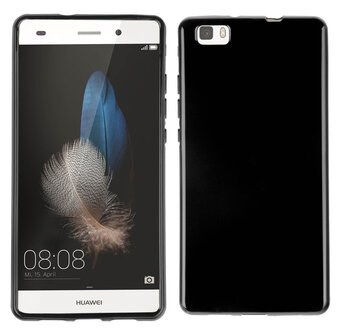 Huawei P8 Lite hoesje tpu slicone case zwart