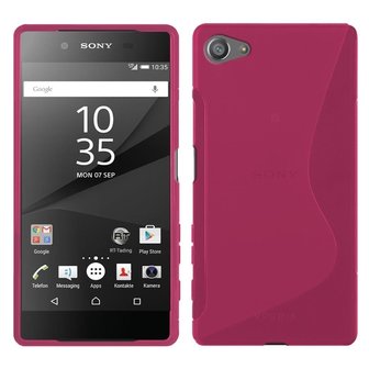 Sony xperia z5 compact tpu hoesje slicone case roze