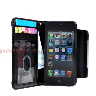 Apple iPhone SE - Wallet  Case /Cover hoesje uitneembaar - Zwart