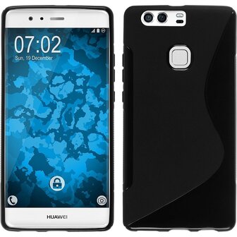 Huawei-P9-Plus-smartphone-hoesje-tpu-siliconen-case-s-line-zwart