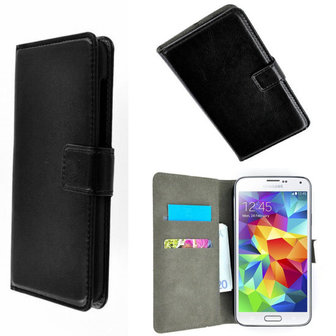 Samsung Galaxy Grand i9080 / i9082 smartphone hoesje wallet book style case zwart