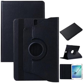 Zwart-360&deg;-draaibare-tablethoes-voor-Samsung-Galaxy-Tab-S3-9.7-(t820/t825)