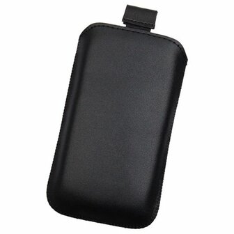 Nokia-6-insteekhoesje-zwart-pouch-van-echt-leer