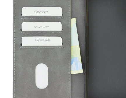 Pearlycase Grijs Hoes Wallet Book Case voor Samsung Galaxy A50