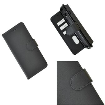 Pearlycase Hoes Wallet Book Case Zwart voor Samsung Galaxy A90