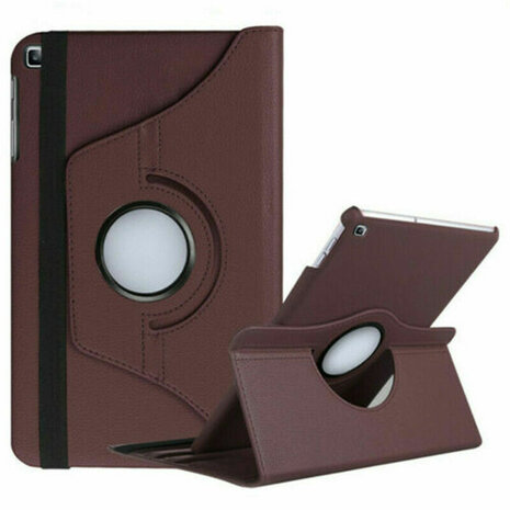 Samsung Galaxy Tab A 10.1 2019 (T510-T515) Hoes Pearlycase.. Kunstleder Hoesje 360° Draaibare Book Case Bescherm Cover - Bruin