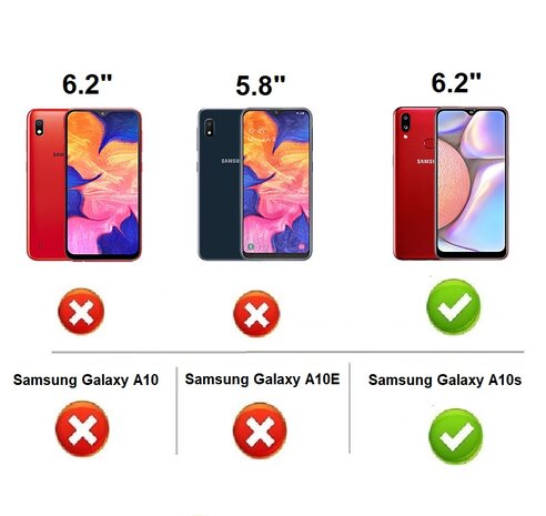 Samsung Galaxy A10s Hoes Wallet Book Case Grijs hoesje PU Leder Pearlycase