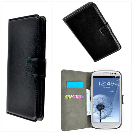 Samsung,galaxy,s3,neo,book,style,wallet,case,zwart