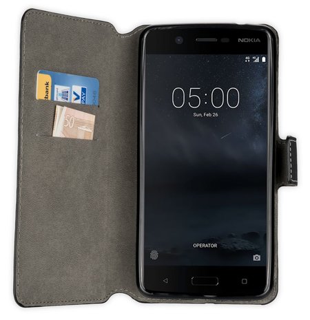 Nokia-5-Hoesje-Luxe-Bookstyle-Y-Wallet-Case-Zwart