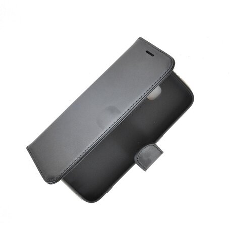 Wallet-Bookcase-Handmade-Pearlycase®-100-Echt-Leer-Effen-Zwart-Hoesje-voor-Samsung-Galaxy-S7-Edge