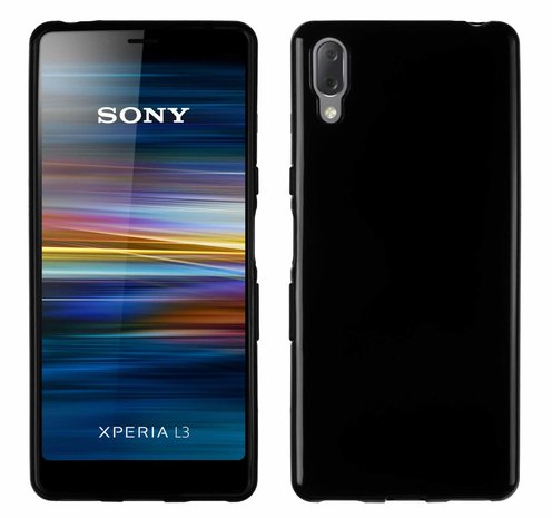 Pearlycase Zwart TPU Siliconen case hoesje voor Sony Xperia L3