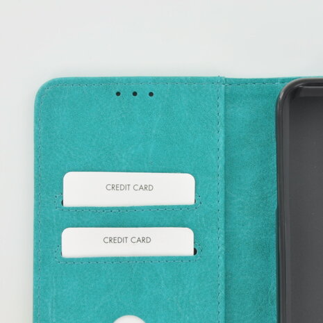 Pearlycase Hoes Wallet Book Case Turquoise voor Sony Xperia XA3