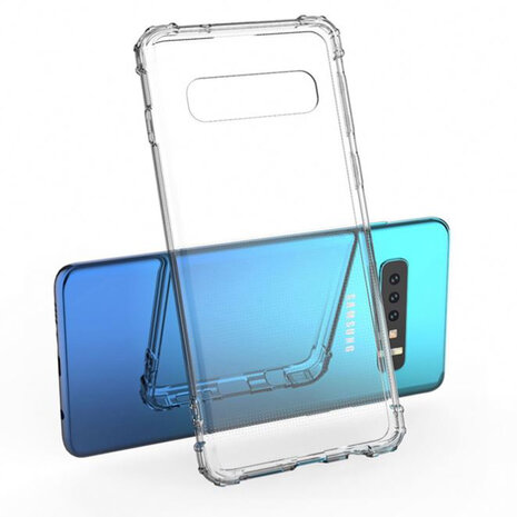 Pearlycase Transparant TPU Hoesje met versterkte randen voor Samsung Galaxy S10