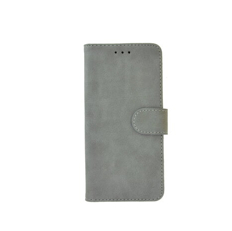 Pearlycase Hoes Wallet Book Case Grijs voor Nokia 9 PureView
