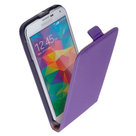 Samsung-Galaxy-S5---Leder--Flip-case-cover-hoesje-Paars