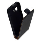 Samsung-Galaxy-Young-2-SM-G130---Leder--Flip-case-cover-hoesje-Zwart