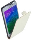 Samsung Galaxy Alpha Hoesje Leder Flip Case Wit