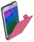 Samsung Galaxy Alpha Hoesje Leder Flip Case Roze