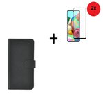 Bookcase Zwart hoesje + 2x Full Screenprotector