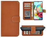 Samsung-Galaxy-A52-hoesje-5G-Bookcase-Samsung-A52s-5G-hoesje-Wallet-Book-Case-Echt-Leer-Cognac-Bruin-Cover
