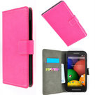 Motorola-Moto-E-Hoesje-Wallet-Book-Case-Cover--Roze