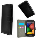 Motorola-Moto-E-Hoesje-Wallet-Book-Case-Cover--Zwart