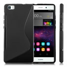 Huawei,p8,lite,hoesje,slicone,case,zwart