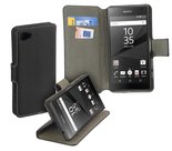 Sony,xperia,z5,compact,book,style,wallet,case,zwart