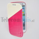 Samsung,galaxy,s3,neo,book,style,wallet,duo,color,case,roze,wit