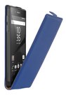Sony,xperia,z5,z5,dual.hoesje,leder,flip,case,blauw
