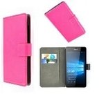 Microsoft,Lumia,950,hoesje,book,style,wallet,case,roze