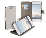 Htc,One,A9,hoesje,book,style,wallet,case,wit