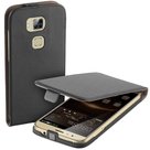 Huawei,G8,hoesje,lederlook,flip,case,zwart