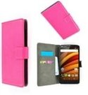 Motorola,moto,x,force,hoesje,book,style,wallet,case,roze