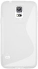 Samsung,galaxy,s5,plus,hoesje,siilicone,case,wit