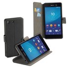 Sony,xperia,M5,smartphone,hoesje,book,style,wallet,case,zwart