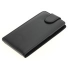 sony-xperia-xA-smartphone-hoesje-lederlook-flip-case-zwart