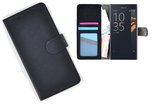 Sony-Xperia-X-Compact-smartphone-hoesje-wallet-book-style-case-zwart