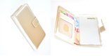 Wallet book style case hoesje voor Sony Xperia X Compact - Effen Goud