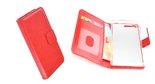 Wallet book style case hoesje voor Sony Xperia X Compact - Effen Rood