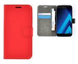 Wallet book style case hoesje voor Samsung Galaxy A3 (2017) - Effen Rood