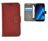 Wallet book style case hoesje voor Samsung Galaxy A3 (2017) - Effen Bruin
