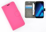 Wallet book style case hoesje voor Samsung Galaxy A3 (2017) - Effen Roze