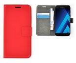 Wallet book style case hoesje voor Samsung Galaxy A5 (2017) - Effen Rood