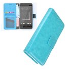HTC Desire 628 smartphone hoesje wallet book style case turquoise