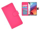 Roze-Bookcase-wallet-portemonnee-hoesje-voor-LG-G6