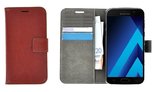 Bruin-effen-wallet-book-style-case-hoesje-voor-Samsung-Galaxy-C5-Pro